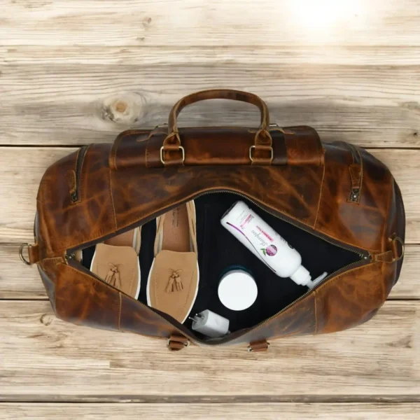 Leather Duffle Bag - SAINT STAG