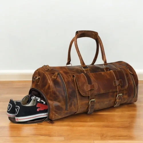 Leather Duffle Bag - SAINT STAG