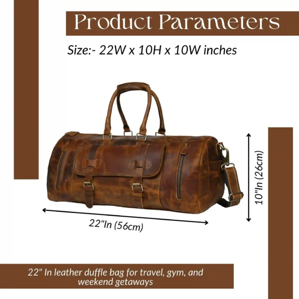 Leather Duffle Bag - SAINT STAG