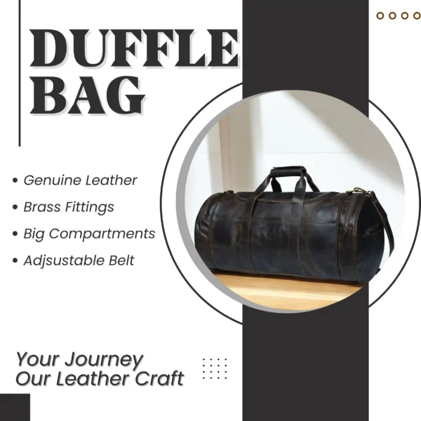 Leather Duffle Bag - SAINT STAG