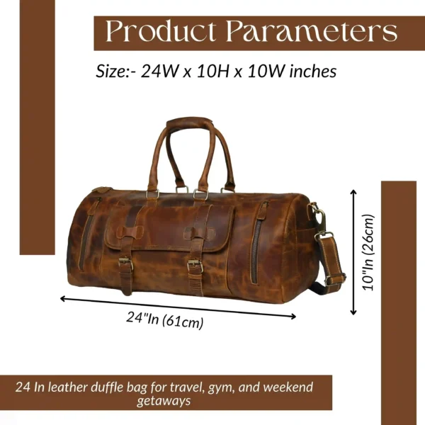 Leather Duffle Bag - SAINT STAG