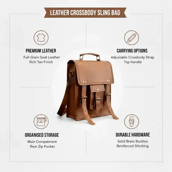 Leather Sling Bag - SAINT STAG