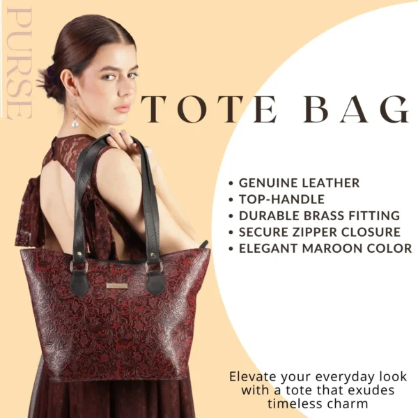 Leather Tote Bag - SAINT STAG