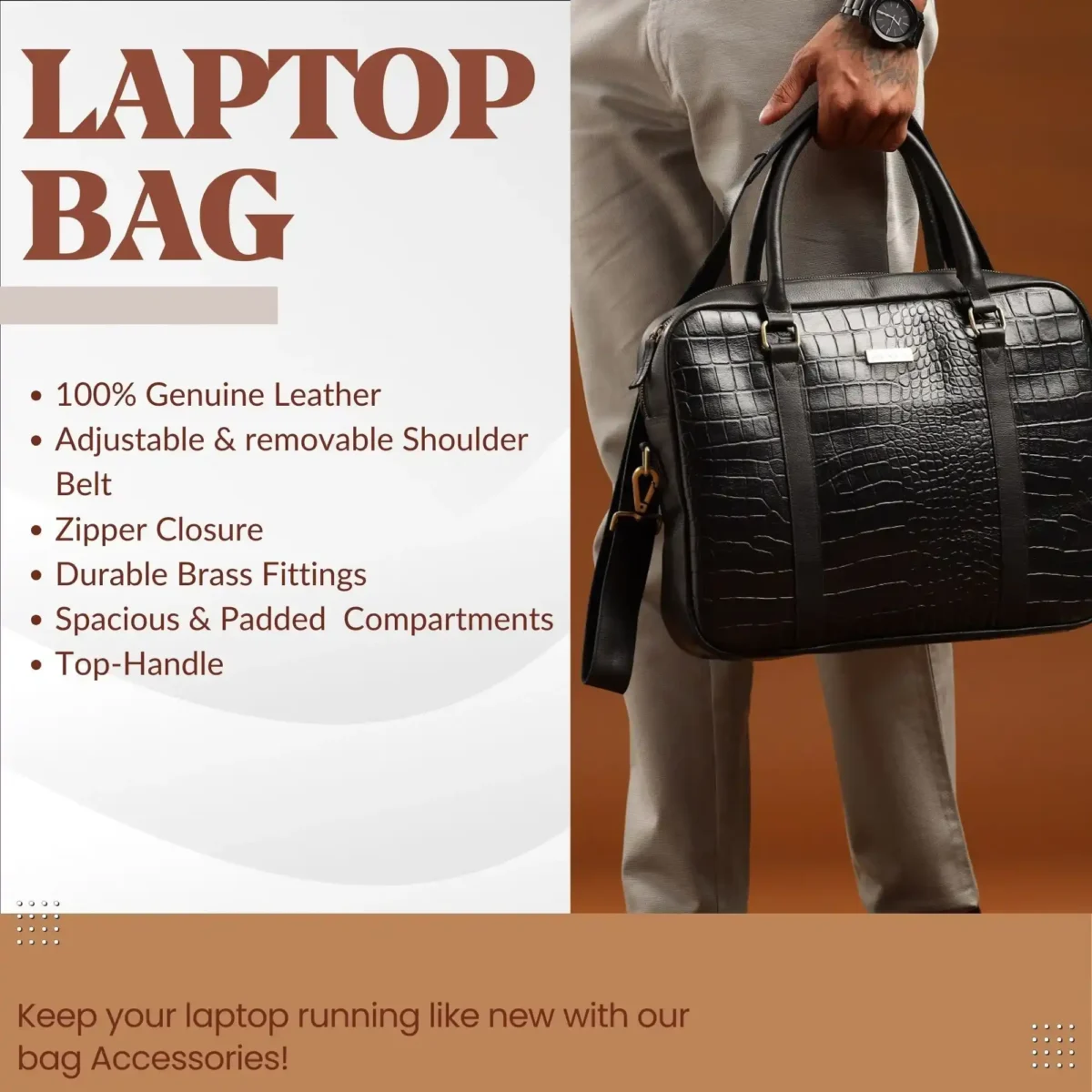 Leather Messenger Bag - SAINT STAG