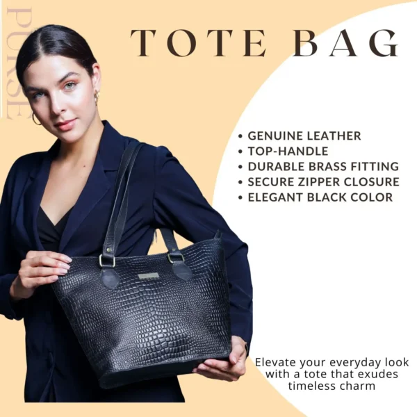 Leather Tote Bag - SAINT STAG