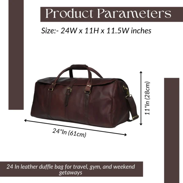 Leather Duffle Bag - SAINT STAG