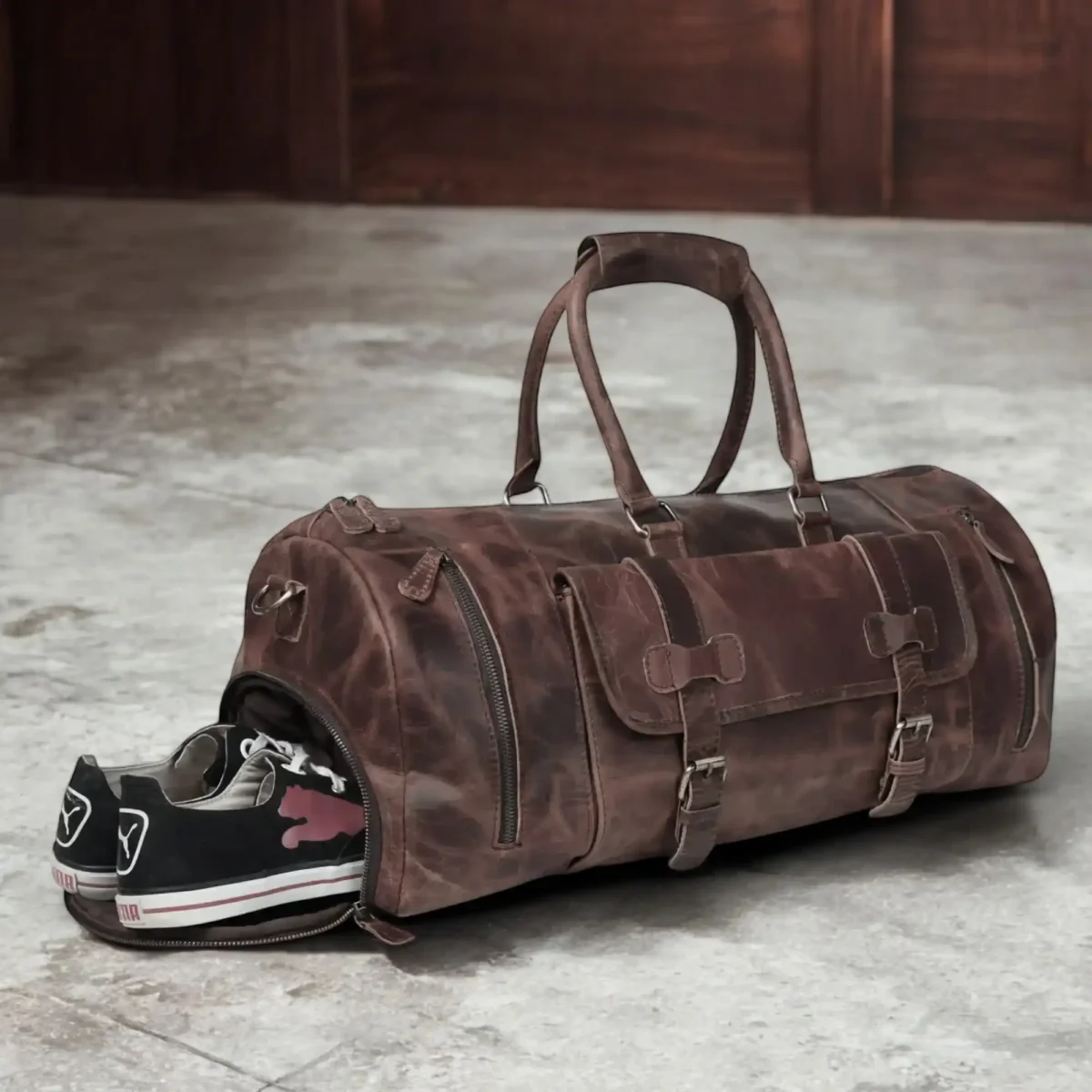 Leather Duffle Bag - SAINT STAG