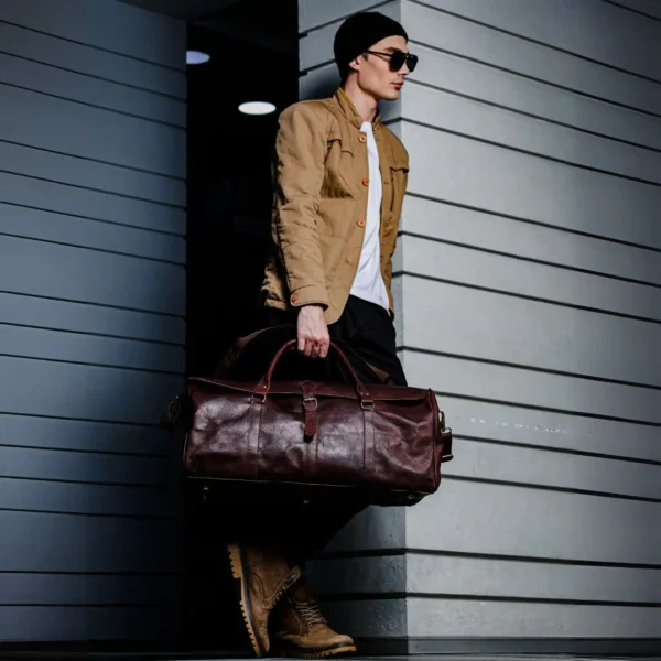 Leather Duffle Bag - SAINT STAG