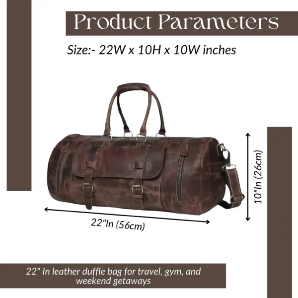 Leather Duffle Bag - SAINT STAG