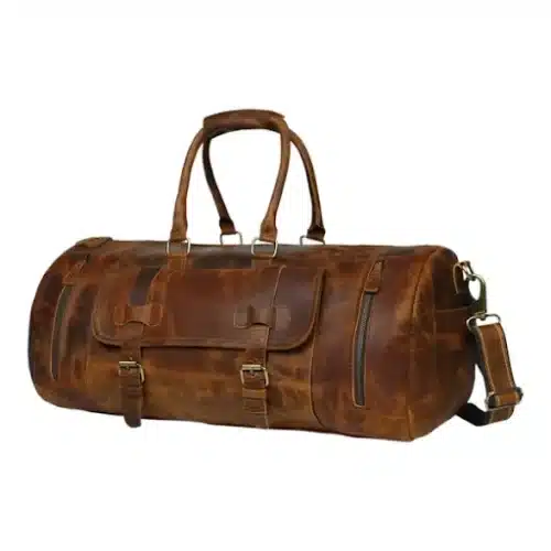 Vintage Leather Duffle Bag