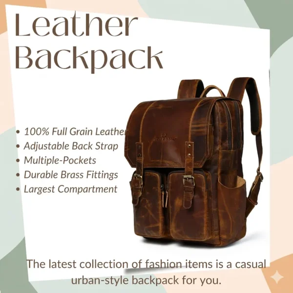 leather backpack