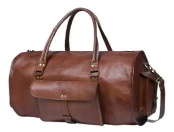 Travel Carrier Leather Duffle Bag