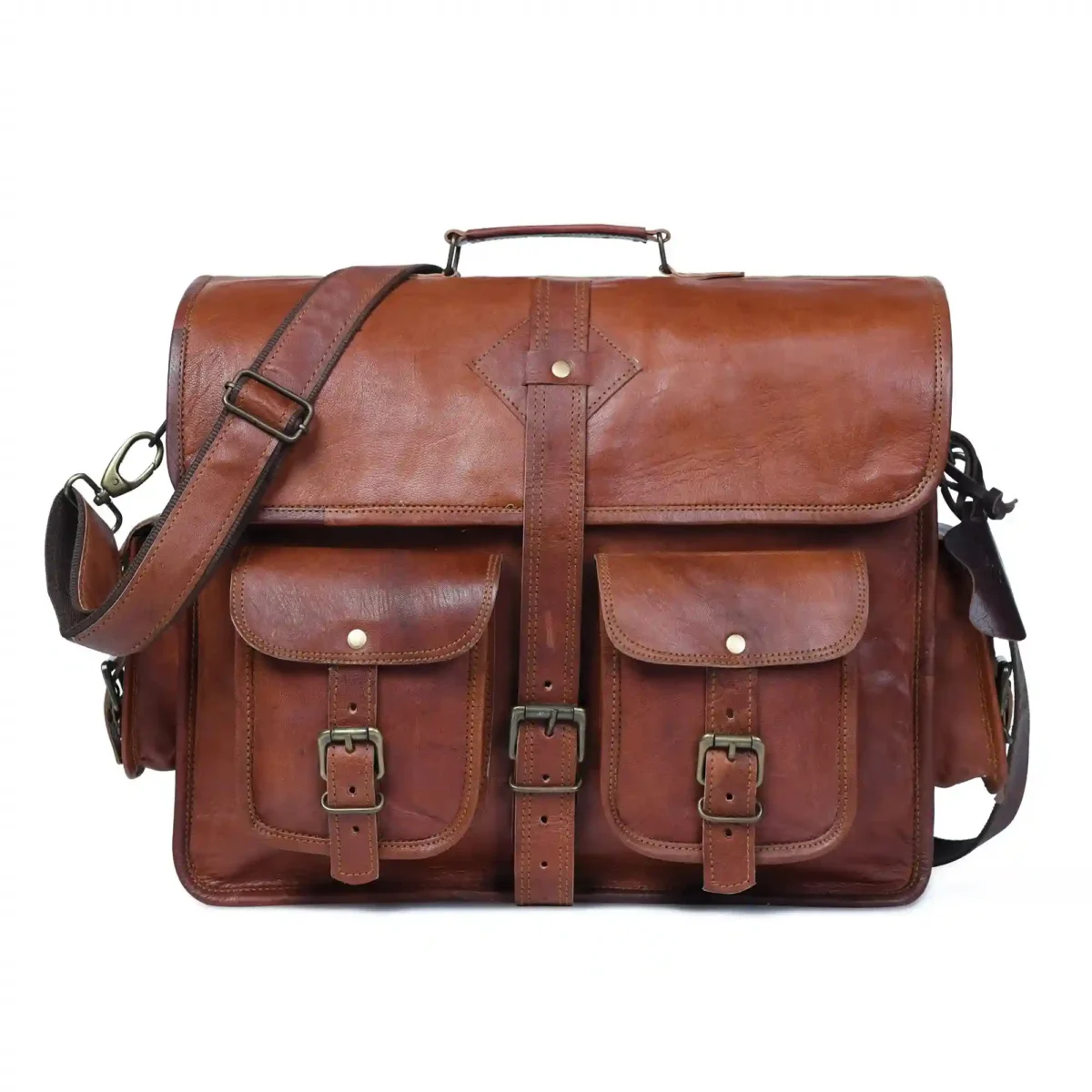 Leather Messenger Bag - SAINT STAG