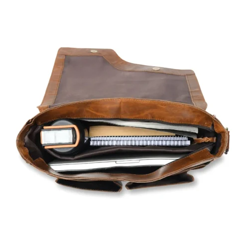 Leather Messenger Bag - SAINT STAG