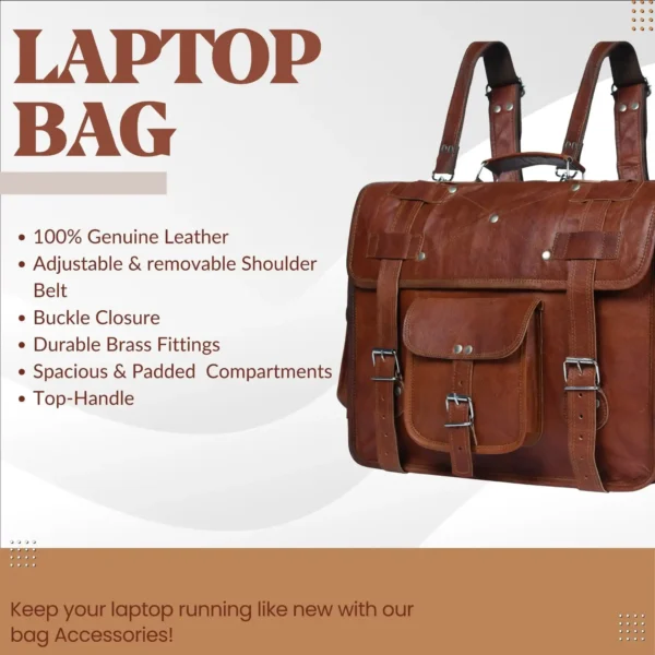 Leather Messenger Bag - SAINT STAG