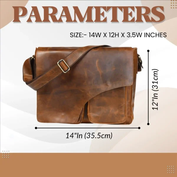 Leather Messenger Bag - SAINT STAG