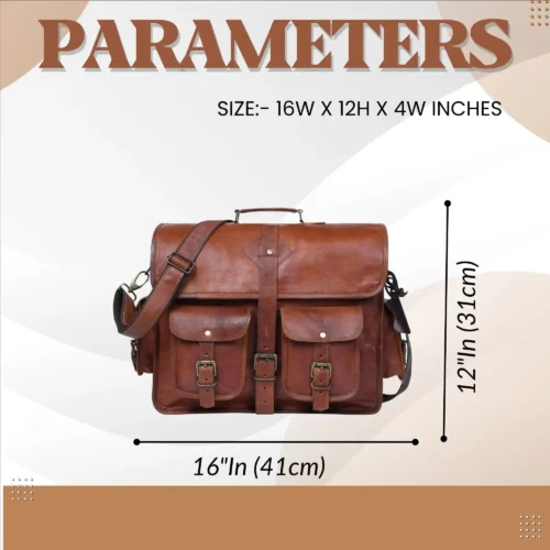 Leather Messenger Bag - SAINT STAG