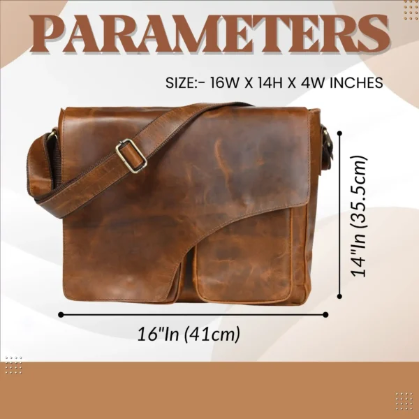 Leather Messenger Bag - SAINT STAG
