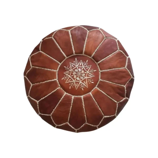 Leather Morocca Pouf Cover - SAINT STAG