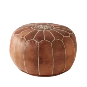Leather Morocca Pouf Cover - SAINT STAG