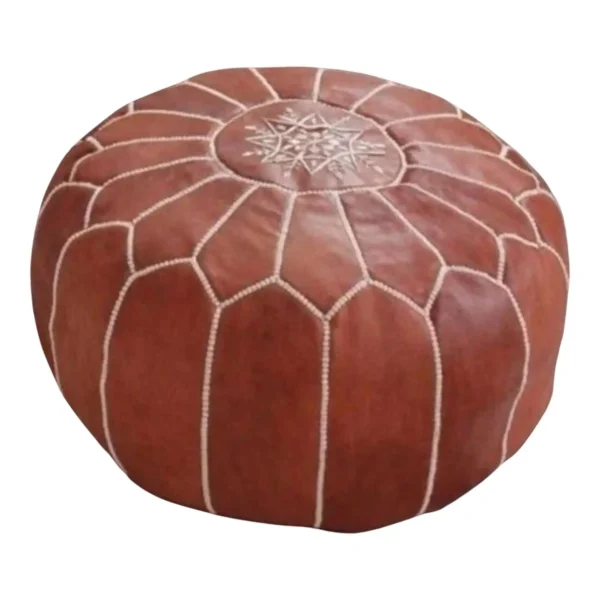 Leather Morocca Pouf Cover - SAINT STAG