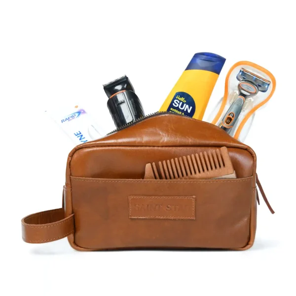 Leather Toiletry Bag - SAINTSTAG