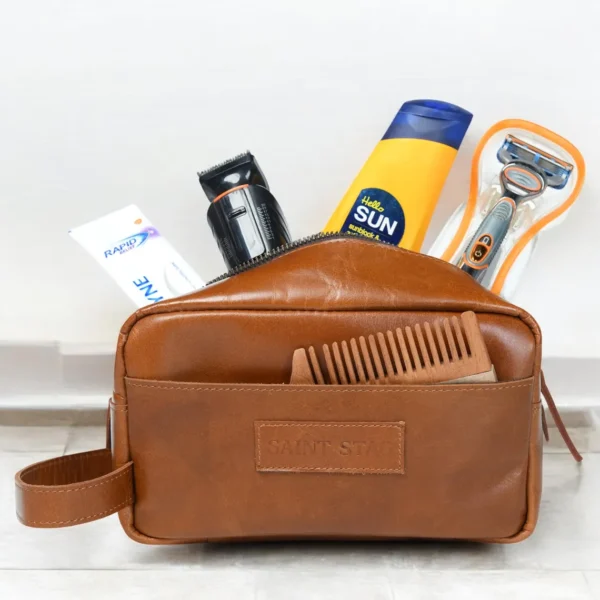 Leather Toiletry Bag - SAINTSTAG
