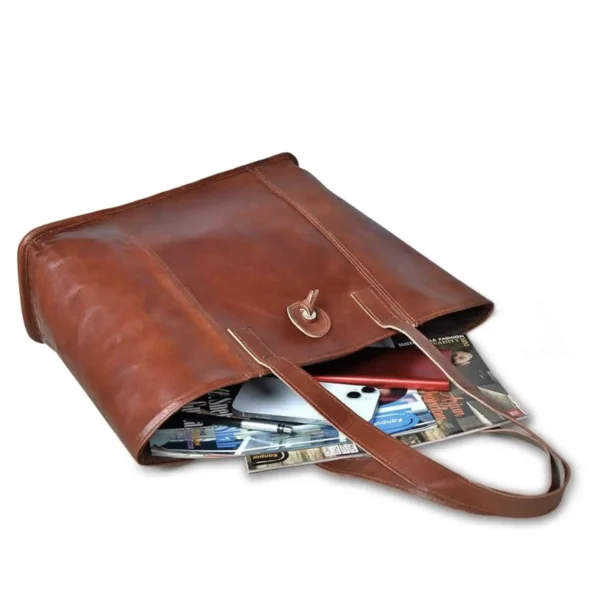 Leather Tote Bag - SAINT STAG