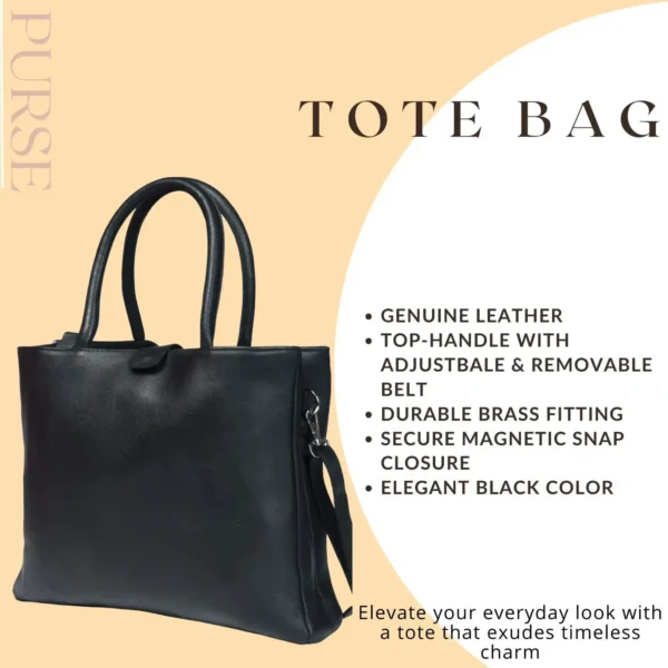 Leather Tote Bag - SAINT STAG
