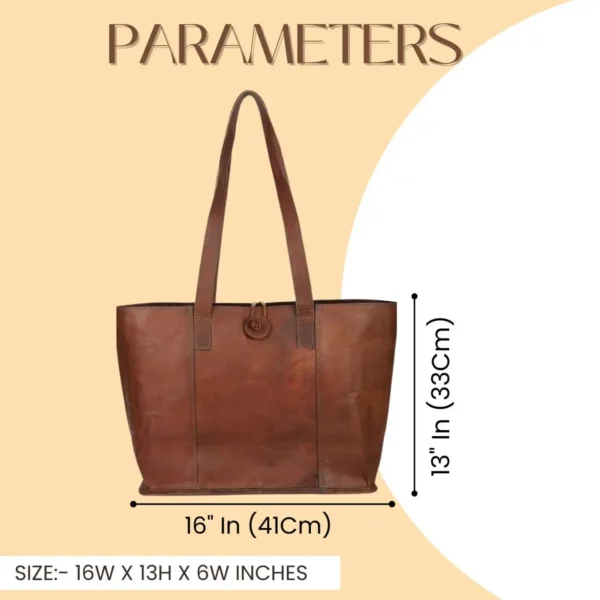 Leather Tote Bag - SAINT STAG