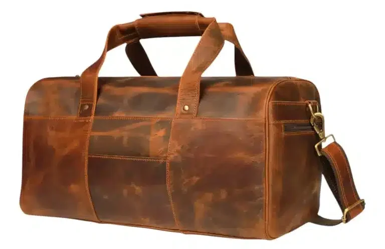 leather duffle bag