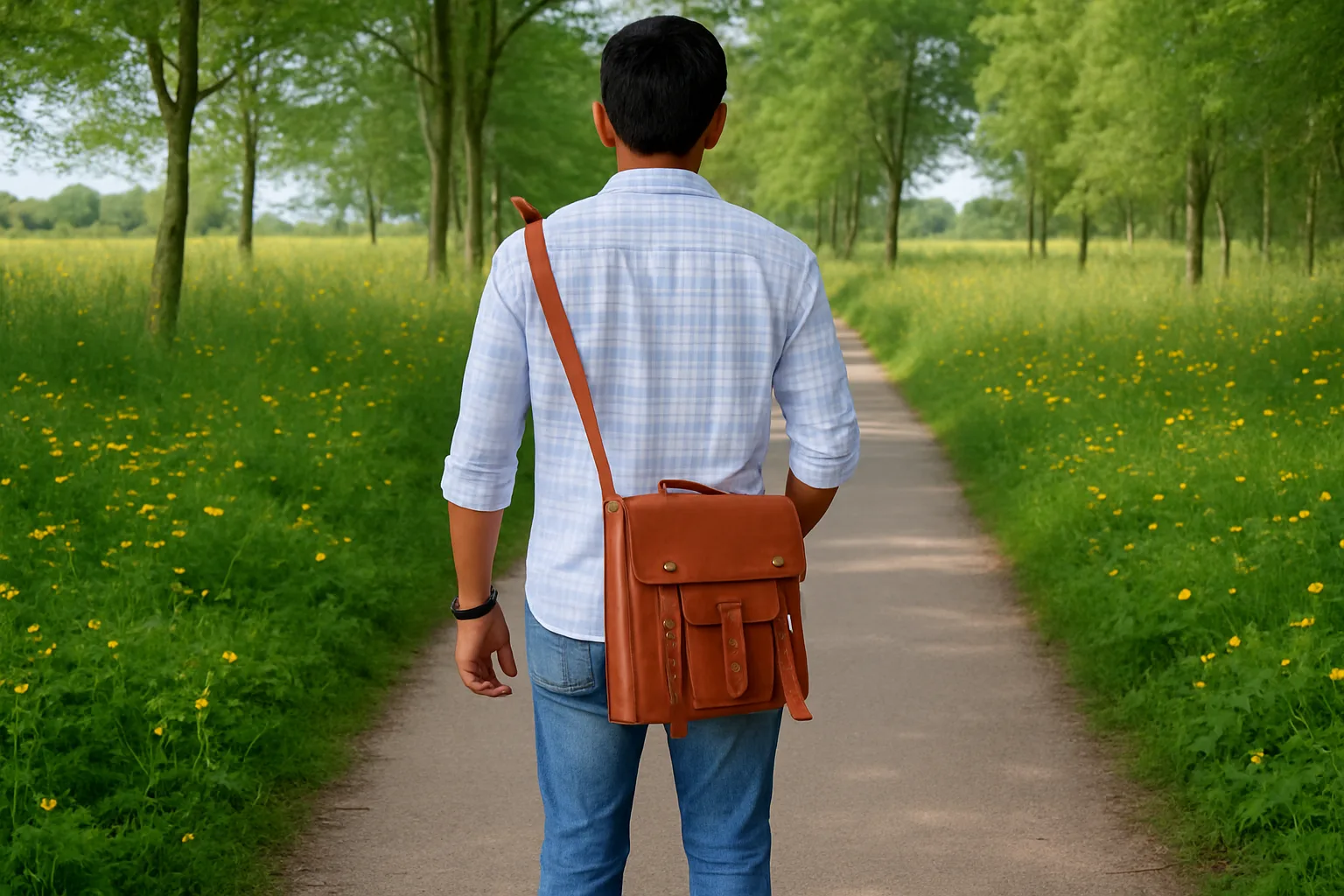 "Vintage leather bag care"