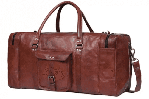 Antique Leather Duffle Bag
